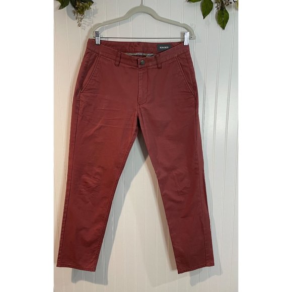 Bonobos Athletic Fit Red-Brown Cotton Chino Pants Size 31x30 - Picture 1 of 13